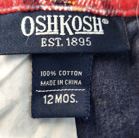 🎁$5/$25- corduroy overall with plaid lining,  12 months, navy blue - Picture 7 of 7